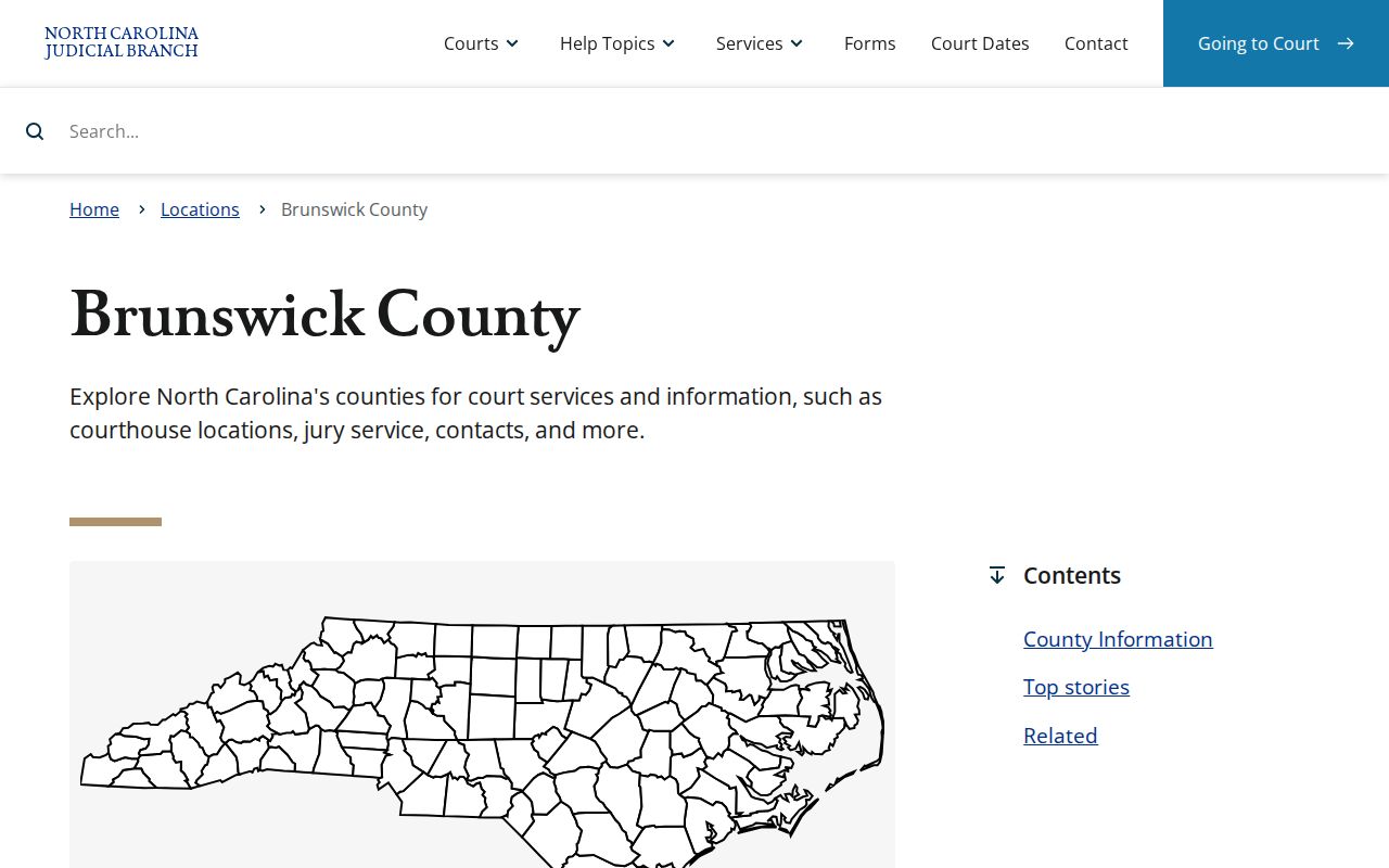 Brunswick County criminal court case services hub