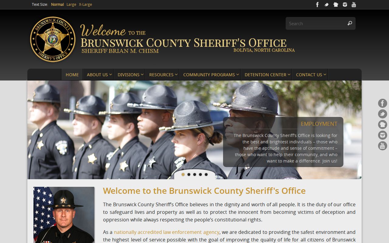 Brunswick County Sheriff's Office arrest records services