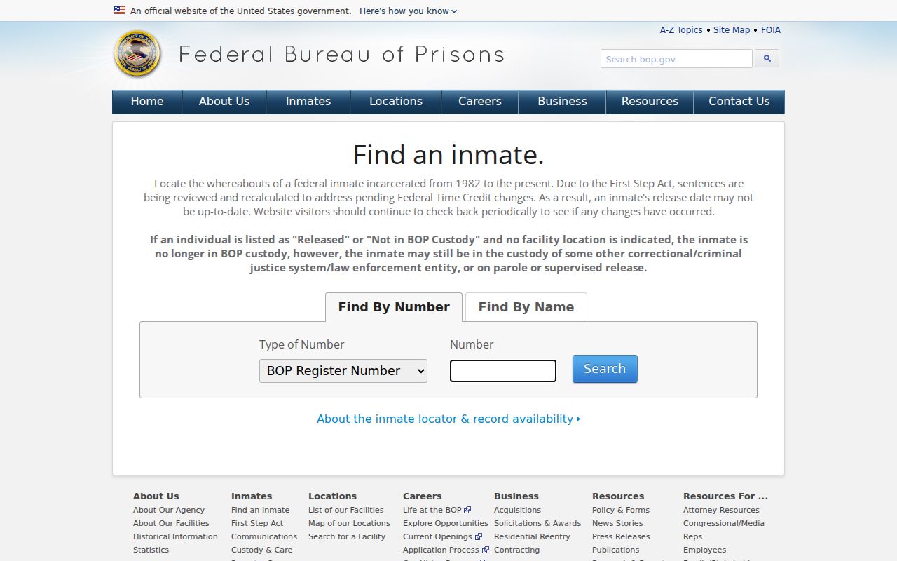 St. James criminal history federal inmate locator