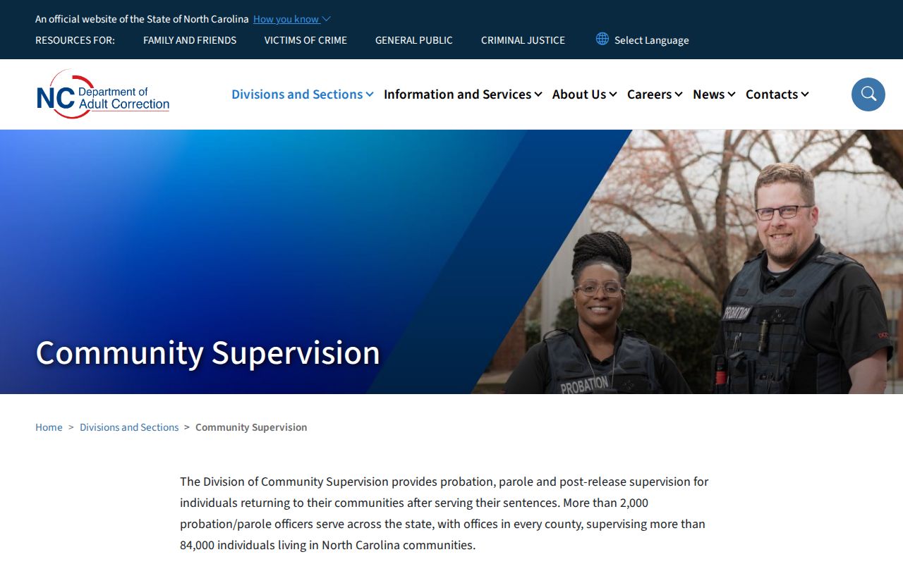 Brunswick County criminal history community supervision information