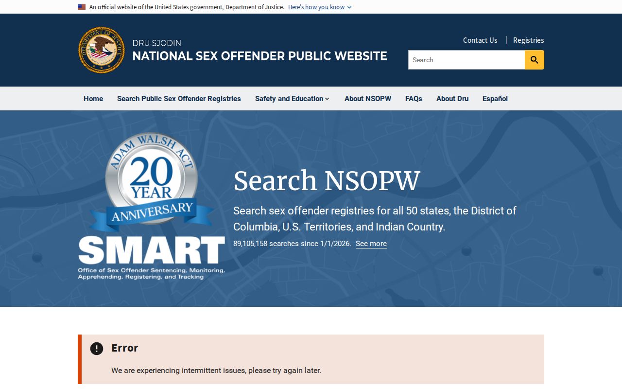 National sex offender search for Brunswick County safety checks