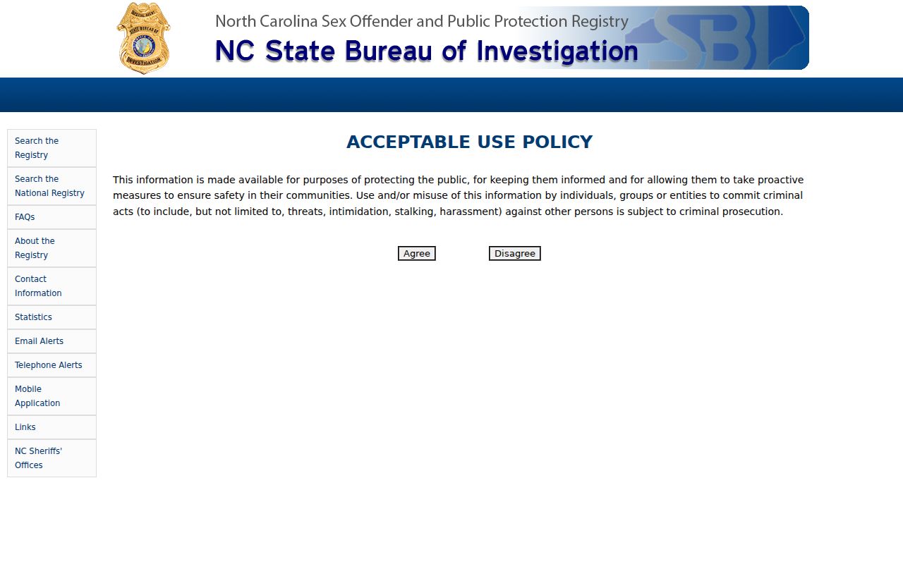 Brunswick County sex offender registry search in North Carolina